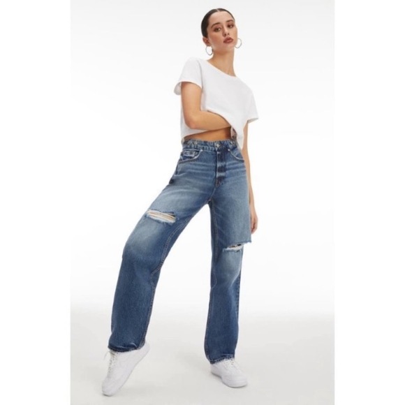 Good American Good 90’s Straight Leg Jeans 4 NWT - Picture 3 of 10